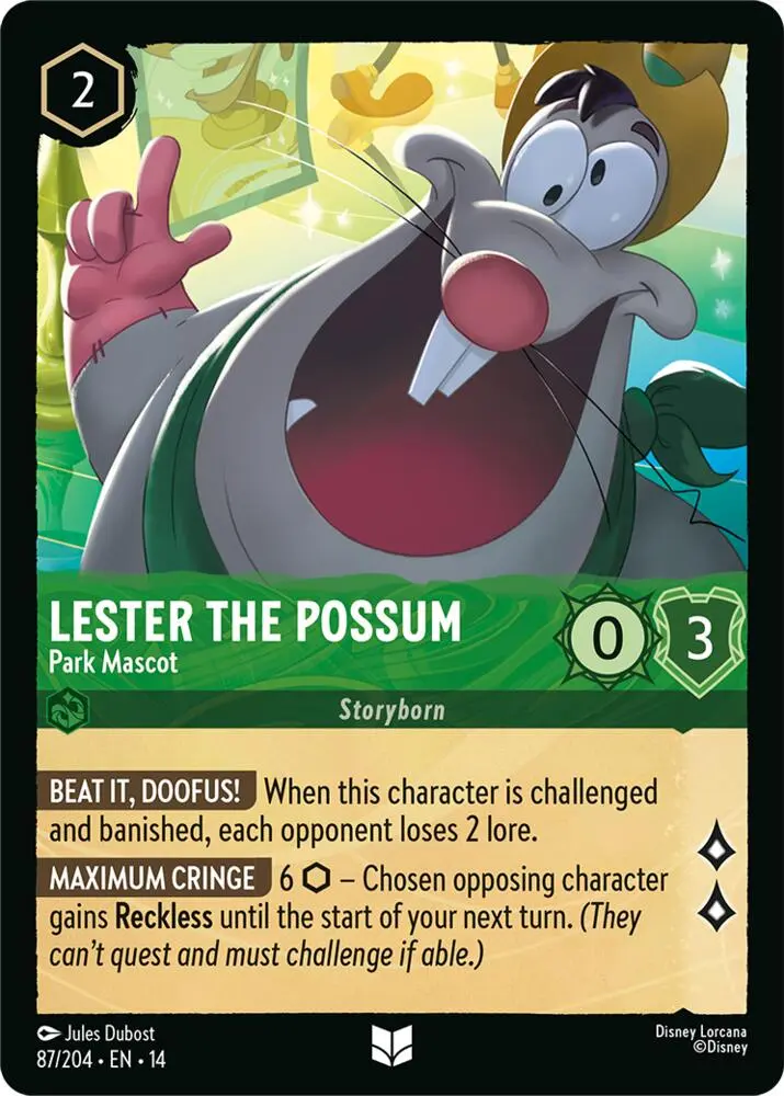 Lester the Possum