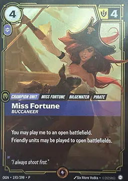 Miss Fortune, Buccaneer
