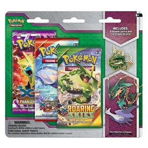 Roaring Skies: Mega Rayquaza Pin 3-Pack Blister